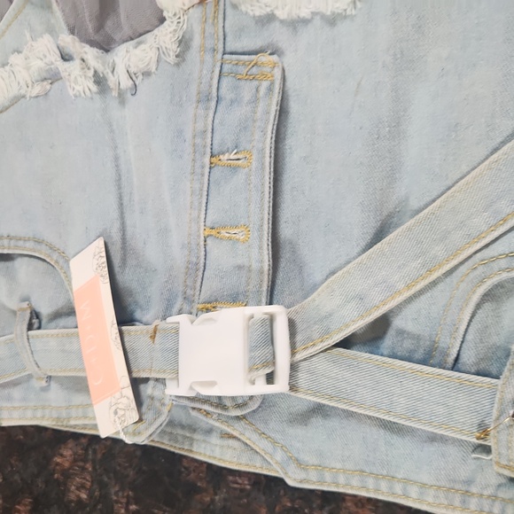 Denim Tulle Skirt - Picture 2 of 8